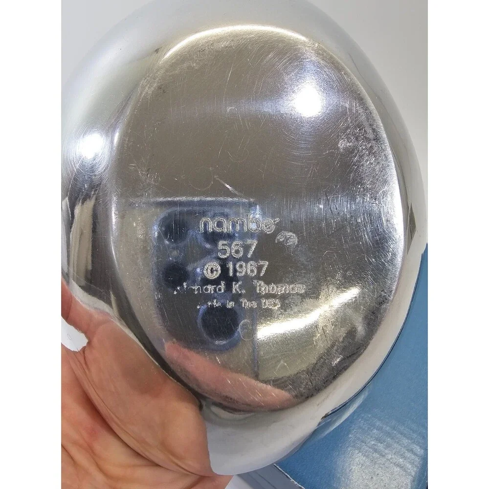 NAMBE Silver Metal Butterfly Decorative Bowl 567 1967 Made in USA 7